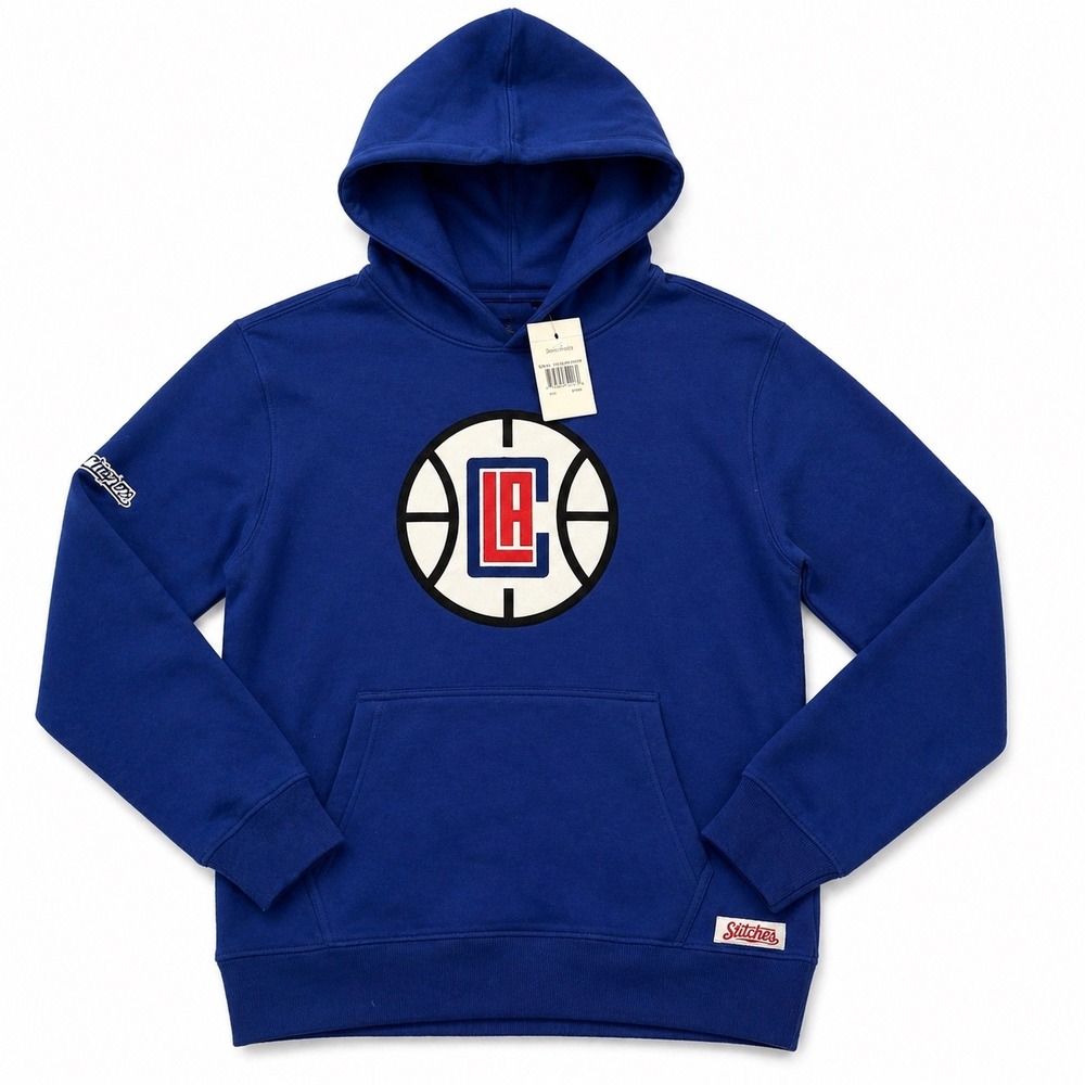 Stitches LA Clippers Youth‎ Hoodie Royal Blue Basketball Sweatshirt Medium NWT